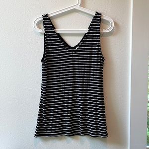 Black and White Striped Tank Top